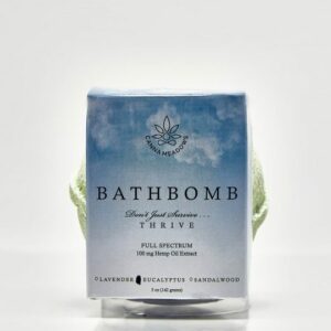 Luxurious Bath Bomb – 100 mg CBD – Eucalyptus